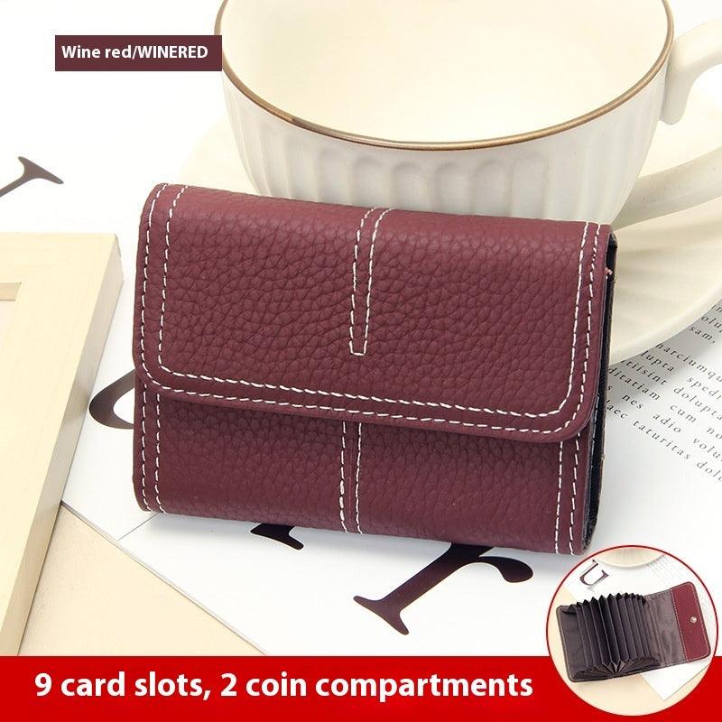 Large Capacity Women's Certificate Holder First Layer Cowhide Card Holder Wallet - Hipster Collections