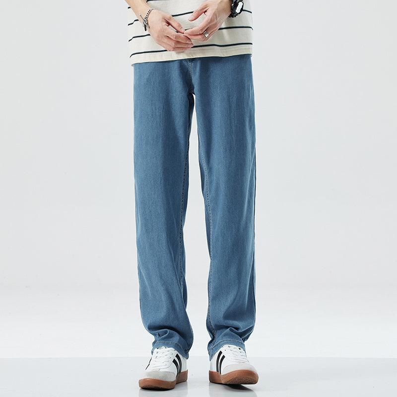 Men's Loose Straight Ice Silk Leisure Jeans - Hipster Collections