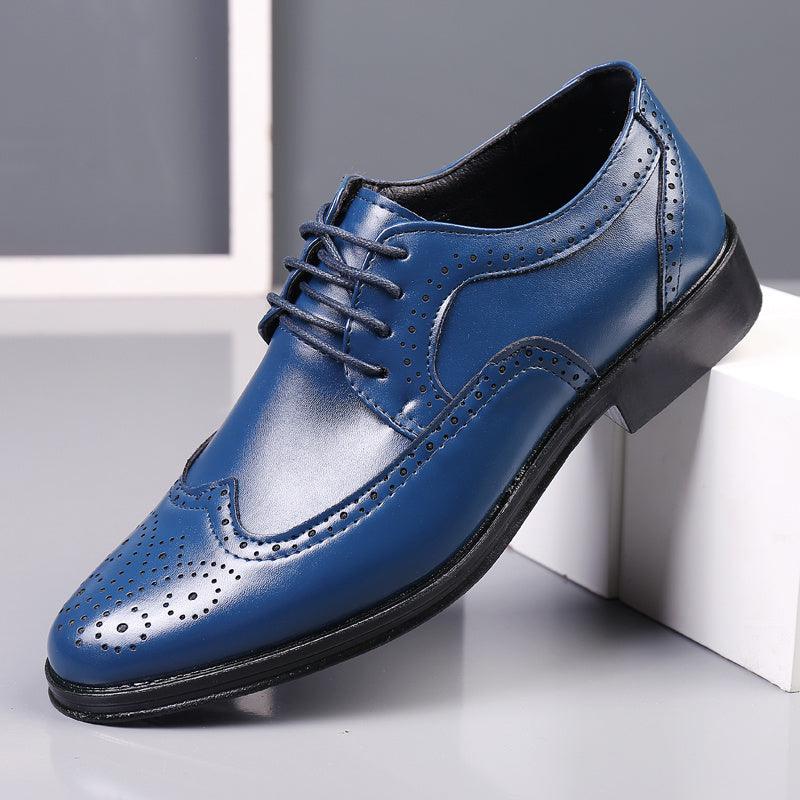 Block Carved Casual Leather Shoes For Men - Hipster Collections