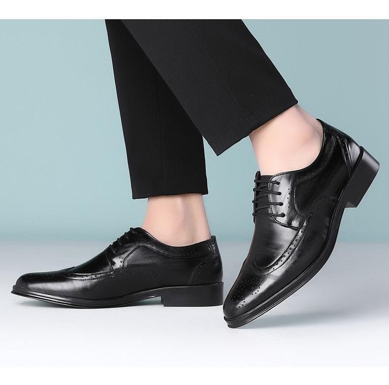 Block Carved Casual Leather Shoes For Men - Hipster Collections