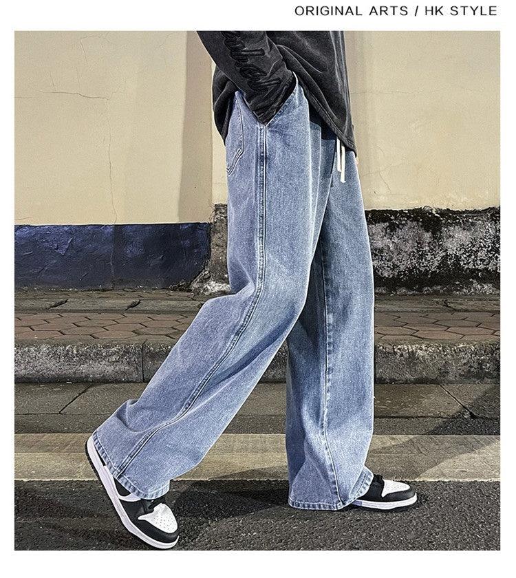 Men's Retro Washed Straight Loose Casual Jeans - Hipster Collections