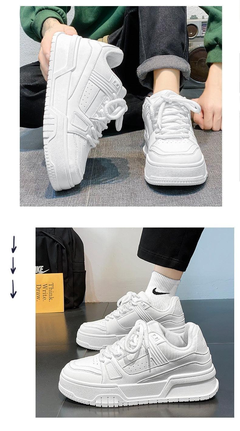 Men's Casual ShoesBoys' Small White Board Shoes With Thick Soles - Hipster Collections