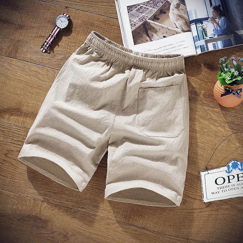 Leisure Loose Korean Cotton And Linen Shorts Men's Shorts - Hipster Collections