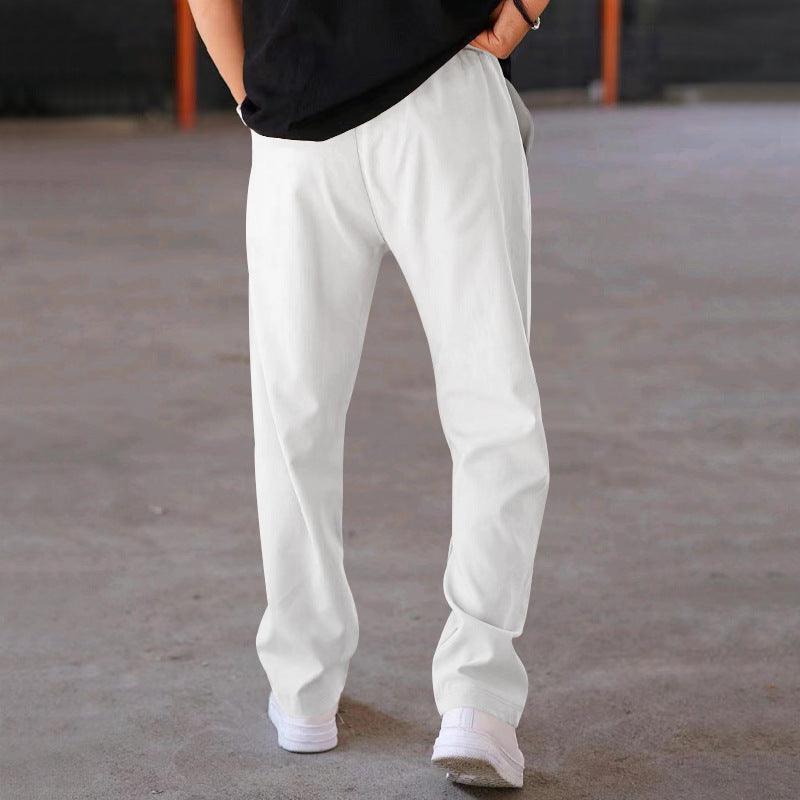 Men's Trousers Sports Casual Loose Straight Pants With Drawstring Design Clothing - Hipster Collections