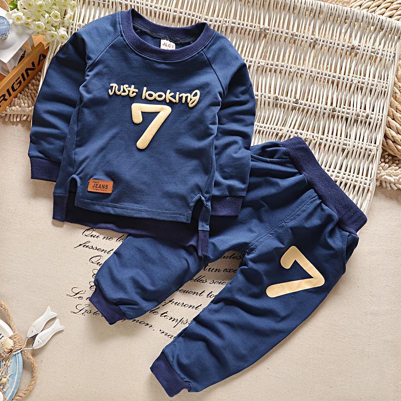Baby cotton long-sleeved trousers two-piece suit - Hipster Collections