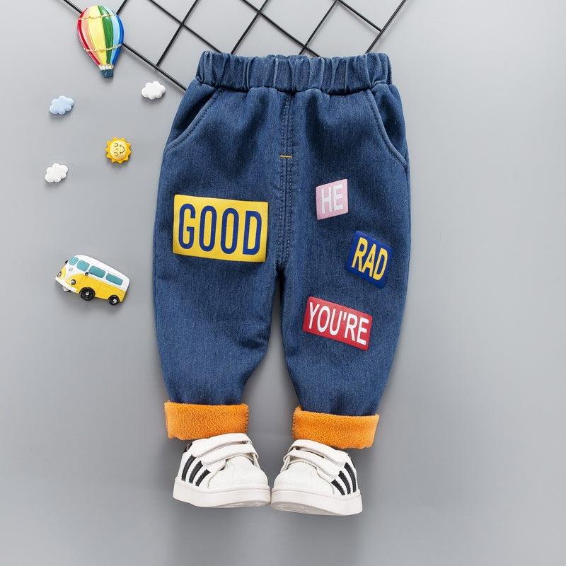 Baby winter plus velvet jeans - Hipster Collections