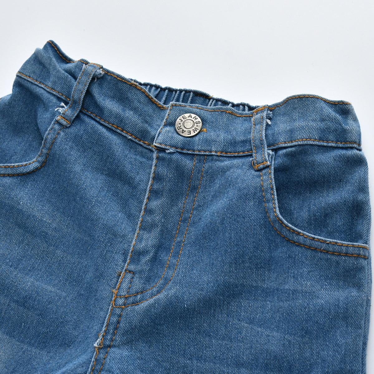 Girls Lace Pearl Jeans Set - Hipster Collections