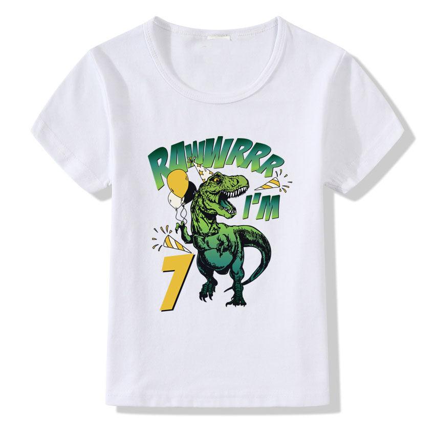 Children's T-shirt Numbers 1-9 Birthday T-shirt - Hipster Collections