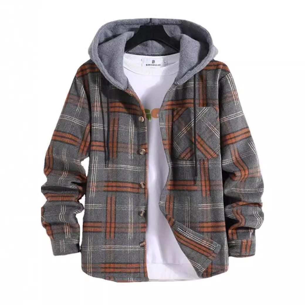 Plaid Printed Long-sleeved Shirt Autumn Trendy Cardigan Casual Shirt - Hipster Collections