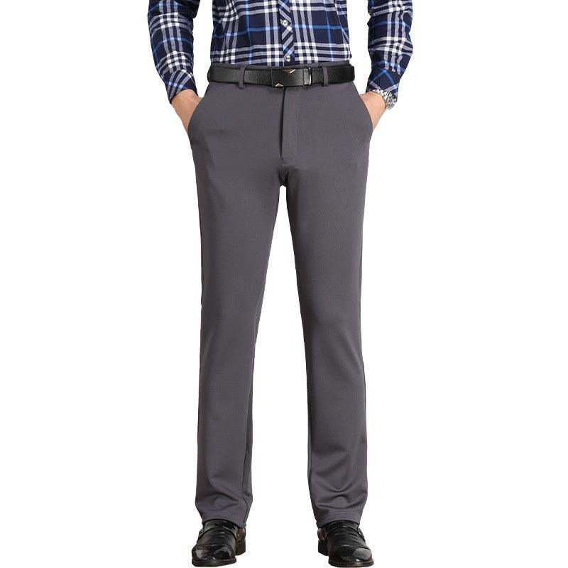 Straight Business Casual Men's Trousers Ice Silk - Hipster Collections