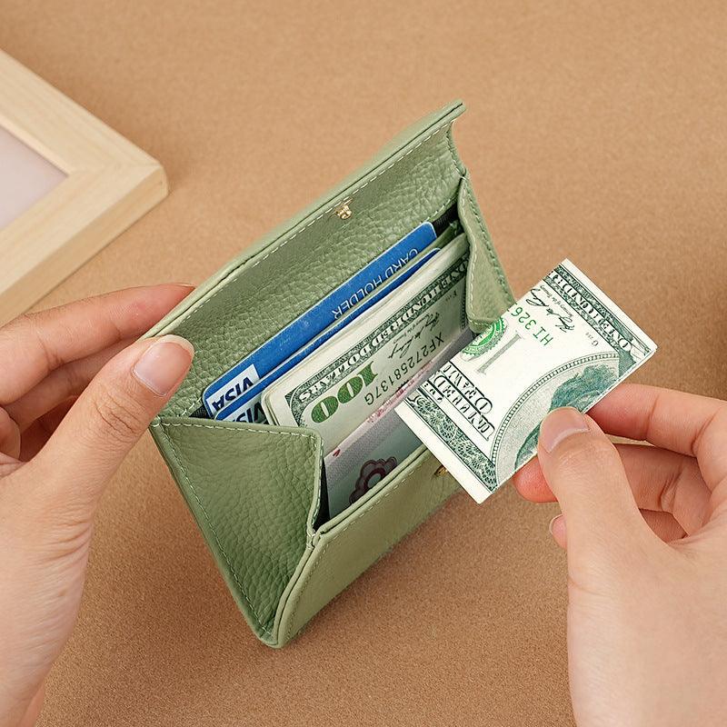 Japanese Coin Purse Cowhide Multi-functional Small Leather Card Holder - Hipster Collections