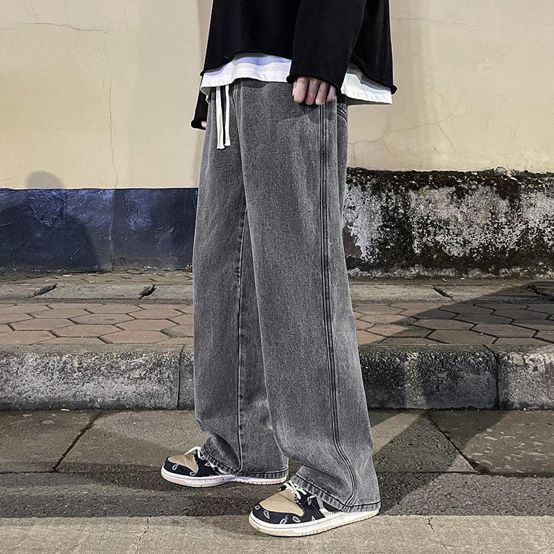 Men's Retro Washed Straight Loose Casual Jeans - Hipster Collections