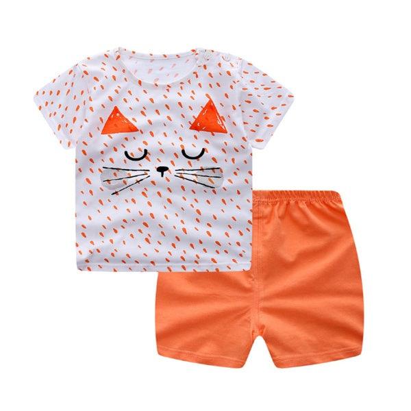 Cartoon Clothing Baby Boy Summer Clothes T-shirt Baby Girl Casual Clothing Sets - Hipster Collections