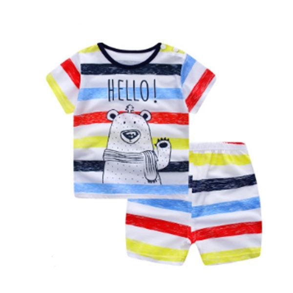 Cartoon Clothing Baby Boy Summer Clothes T-shirt Baby Girl Casual Clothing Sets - Hipster Collections