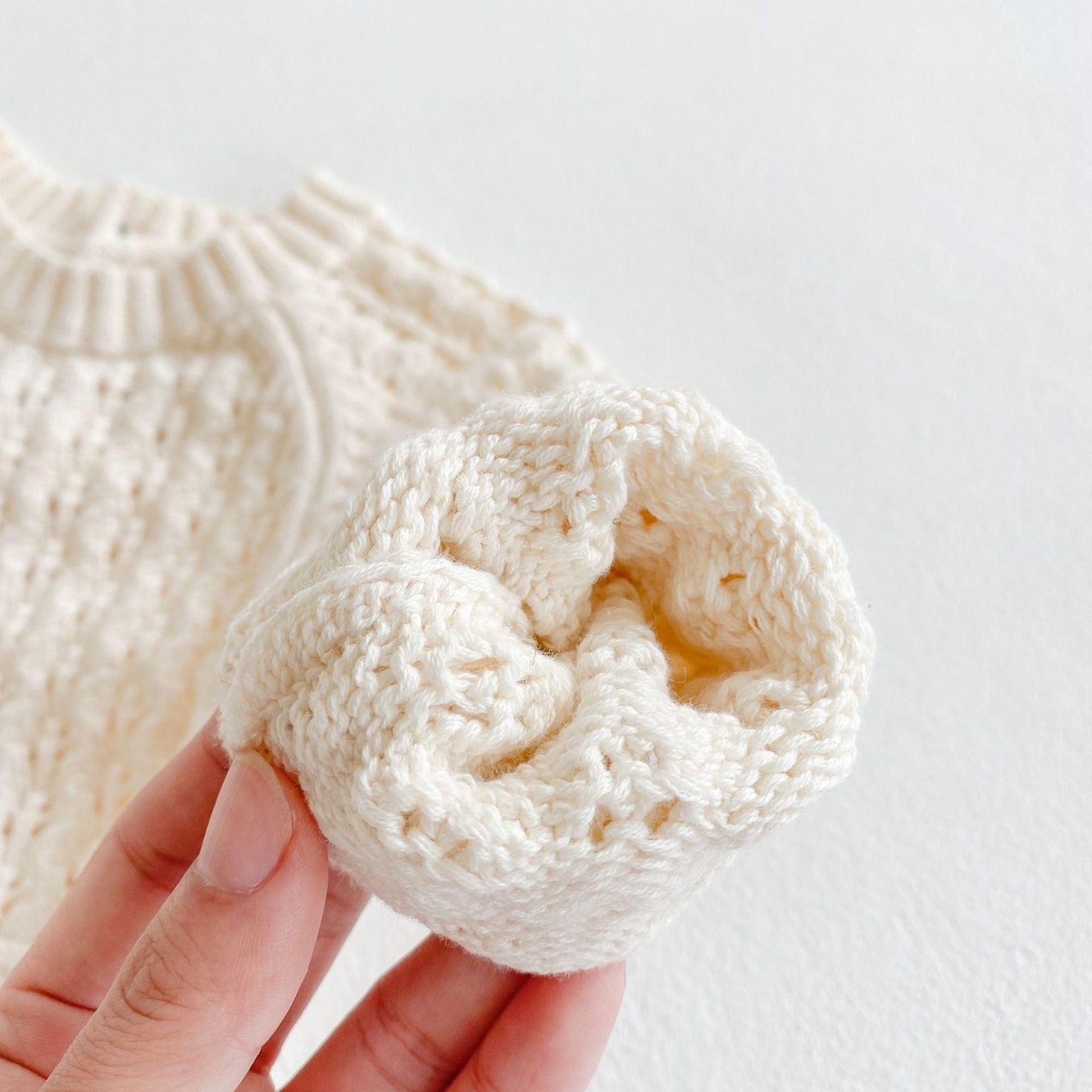 Girl Baby Knitted Hollow Waist Girdle Long Sleeves Harpy Dress Triangle - Hipster Collections