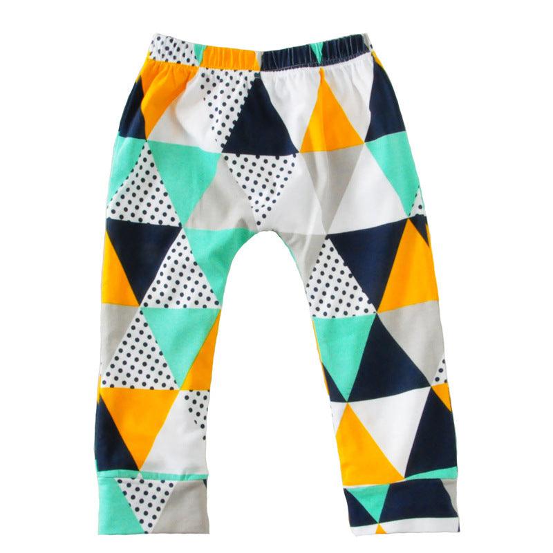 Children's Clothing Boy Suit Short-Sleeved T-Shirt Blue Letter Arrow Geometric Pants Baby Two-Piece Suit - Hipster Collections