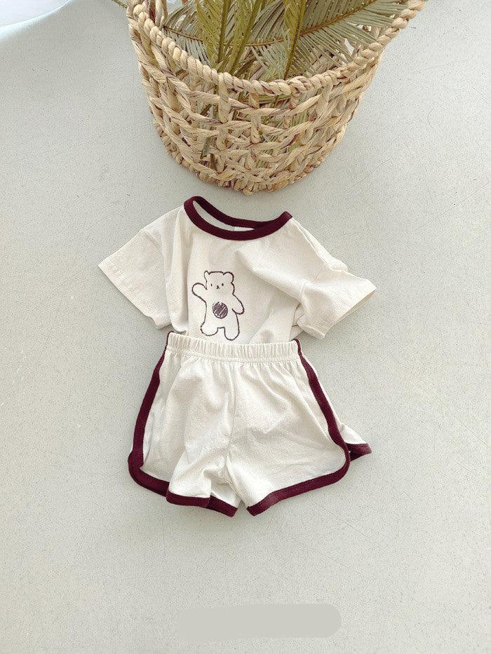 Baby Bear Cotton Suit Two-piece Cartoon Comfort For Babies And Toddlers - Hipster Collections