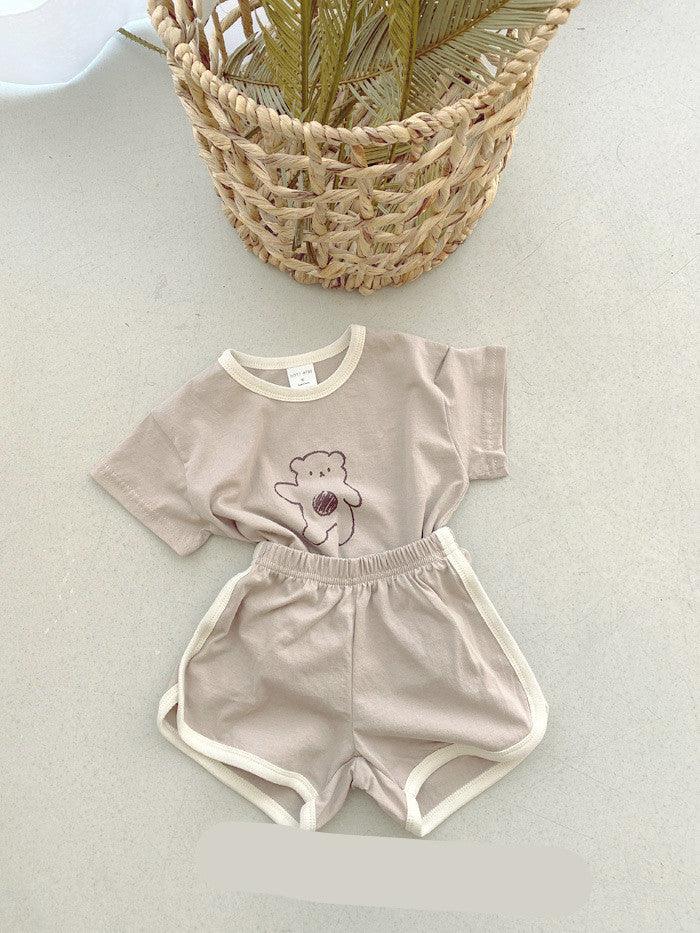 Baby Bear Cotton Suit Two-piece Cartoon Comfort For Babies And Toddlers - Hipster Collections