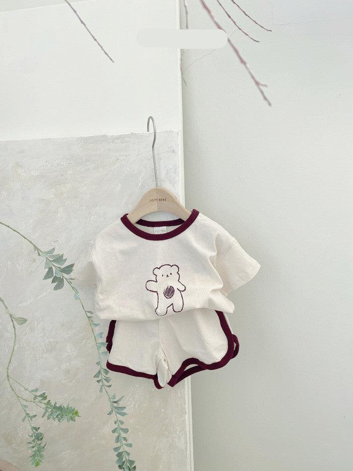 Baby Bear Cotton Suit Two-piece Cartoon Comfort For Babies And Toddlers - Hipster Collections