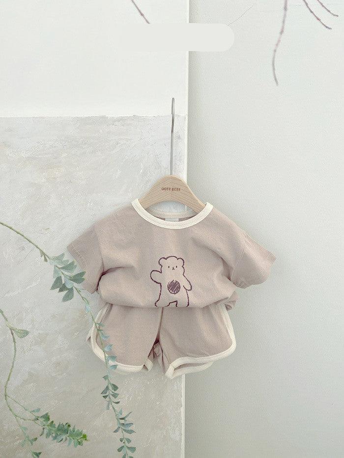 Baby Bear Cotton Suit Two-piece Cartoon Comfort For Babies And Toddlers - Hipster Collections