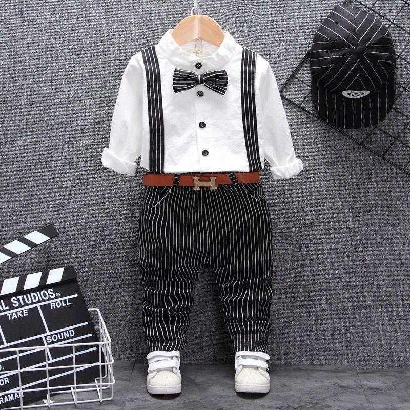 Boys Bib Two-piece Children's Clothing - Hipster Collections