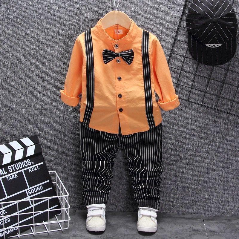 Boys Bib Two-piece Children's Clothing - Hipster Collections