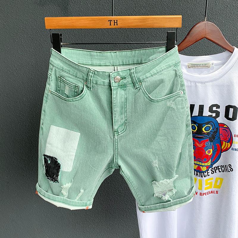 Ripped denim shorts - Hipster Collections
