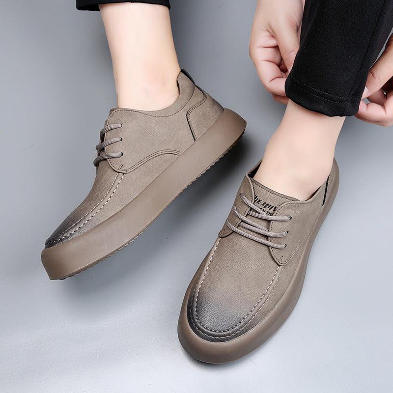 Breathable All-match Work Shoes Men's Leather Soft Bottom Casual Shoes - Hipster Collections
