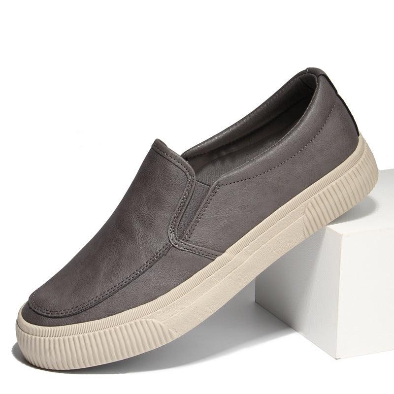 All-matching Men's Leather Shoes Breathable Casual Fashion Low-top Sneakers - Hipster Collections