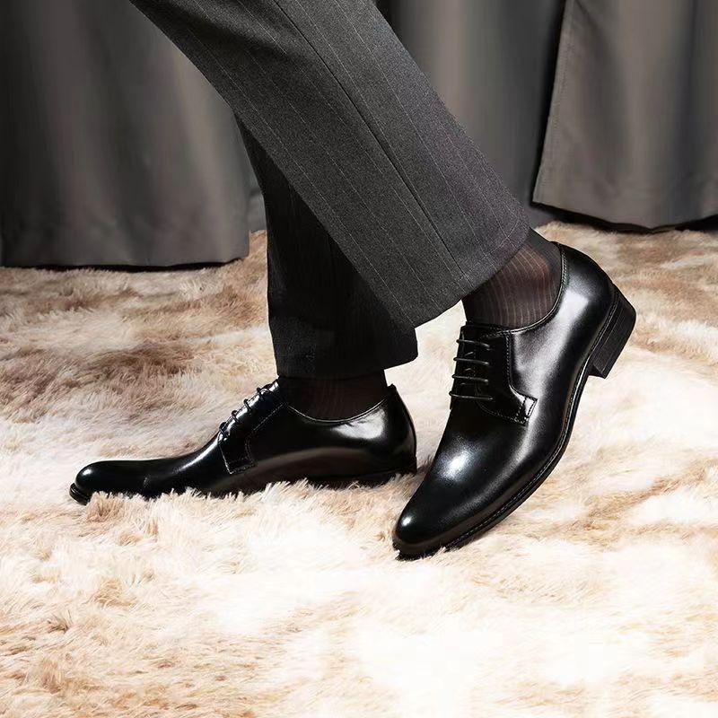 Men's Leather Shoes Breathable Lace Up Hand-rub Color - Hipster Collections