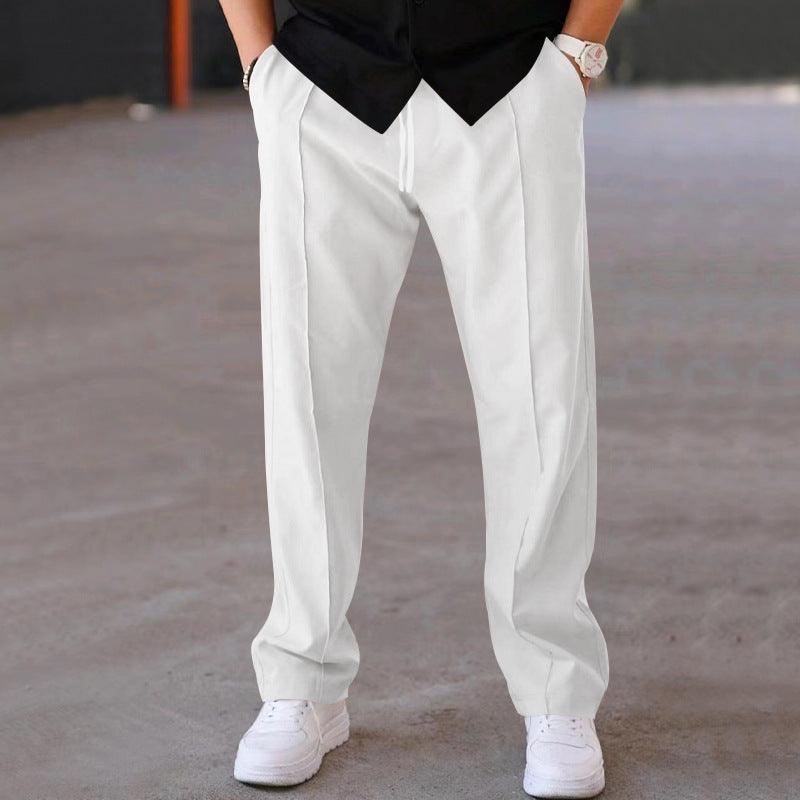Men's Trousers Sports Casual Loose Straight Pants With Drawstring Design Clothing - Hipster Collections