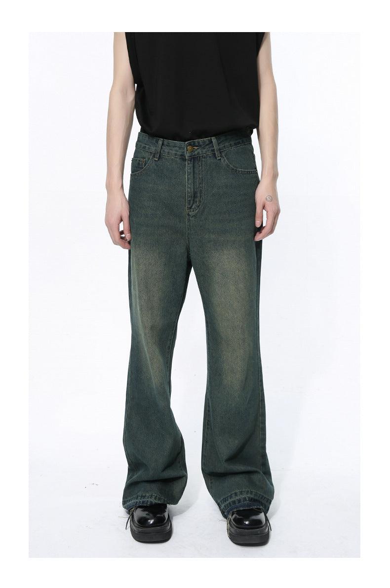 Vintage Distressed Hem Tassel Slightly Flared Jeans - Hipster Collections