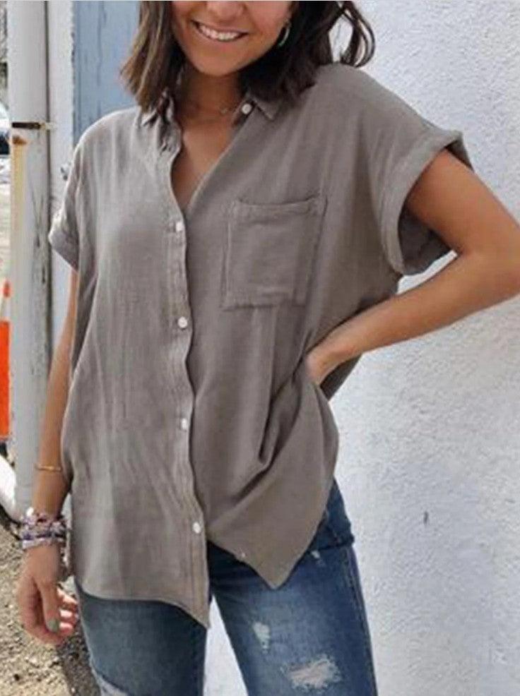 Casual Cotton And Linen Short Sleeve - Hipster Collections