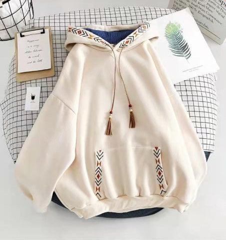 Hooded Korean Style Loose All-matching Top - Hipster Collections