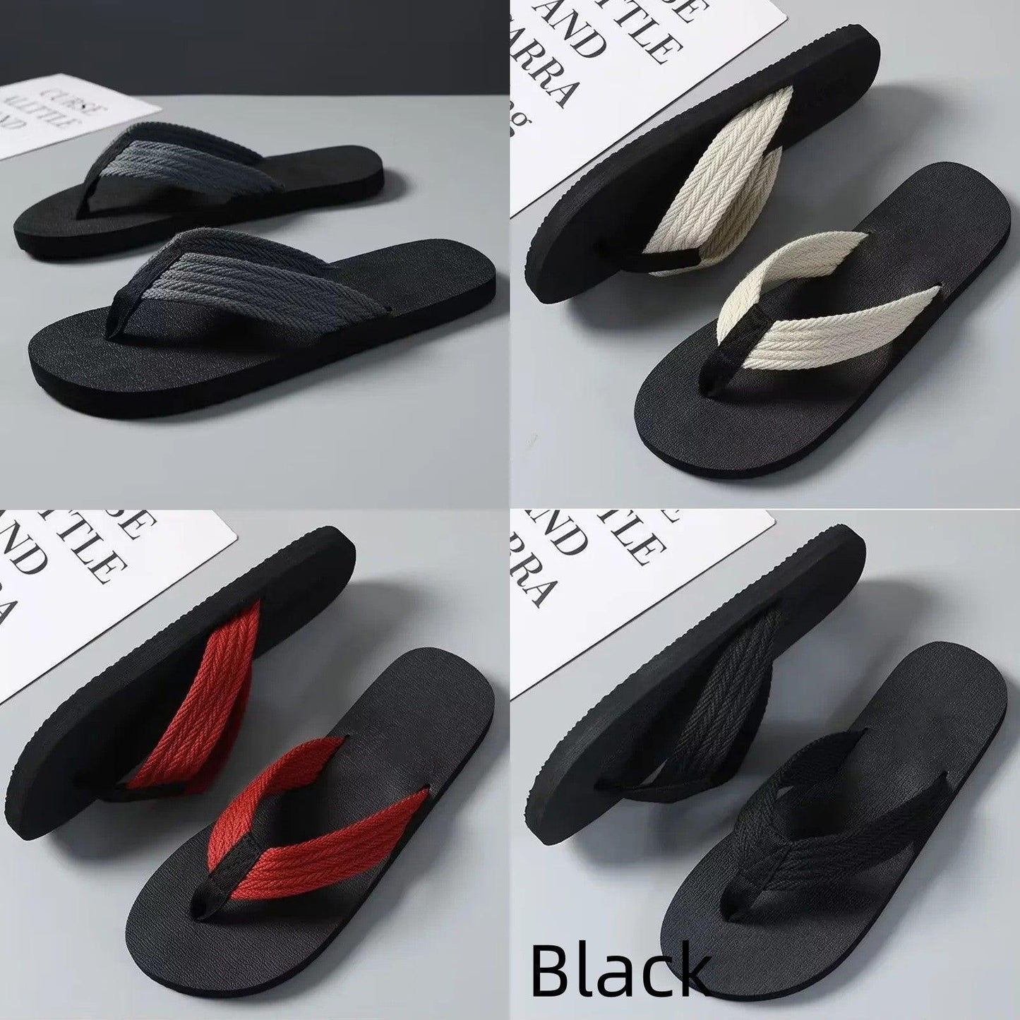 Men's Thick-soled Flip-flops Non-slip Fashion Beach Shoes - Hipster Collections