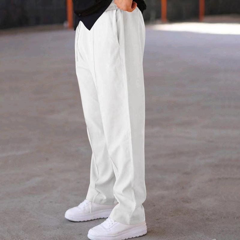 Men's Trousers Sports Casual Loose Straight Pants With Drawstring Design Clothing - Hipster Collections