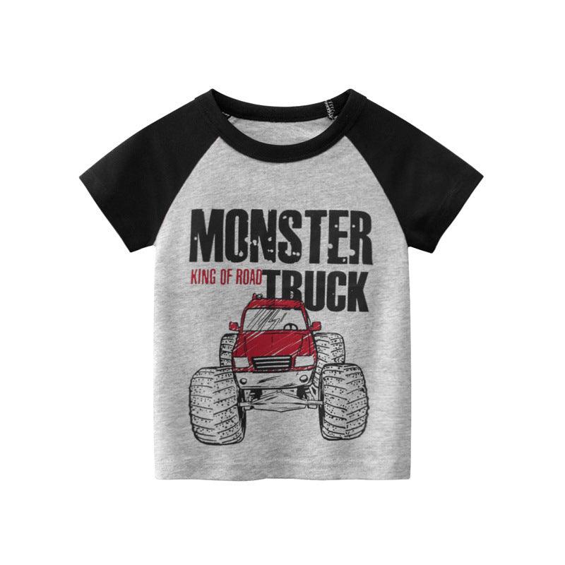 New Boys' Short Sleeve Tops Wholesale Korean T-shirt Kids Clothes - Hipster Collections