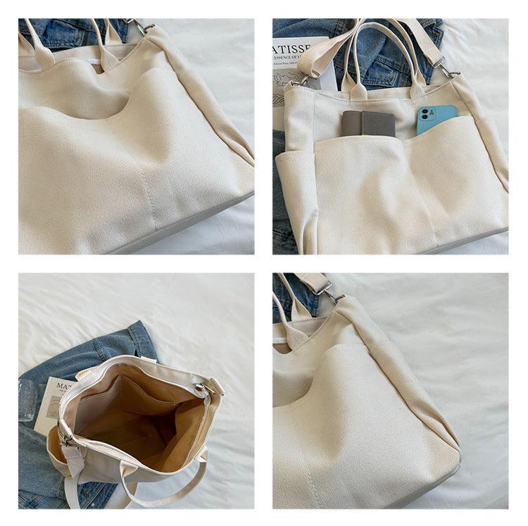 Women's Autumn Capacity Retro Simple Canvas Bag - Hipster Collections