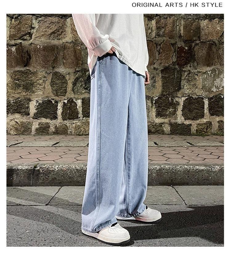 Men's Retro Washed Straight Loose Casual Jeans - Hipster Collections