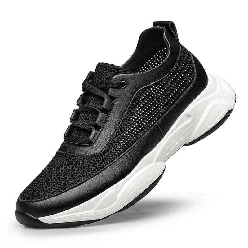 Summer New Height Increasing Insole Black Casual Men's Sneaker - Hipster Collections