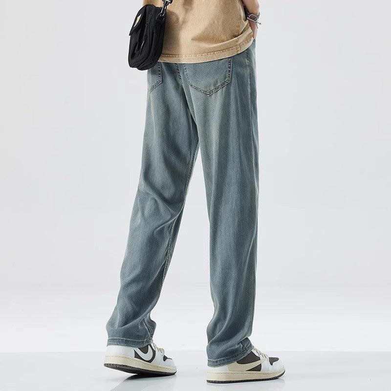 Men's Loose Straight Ice Silk Leisure Jeans - Hipster Collections