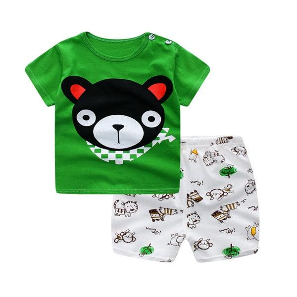 Cartoon Clothing Baby Boy Summer Clothes T-shirt Baby Girl Casual Clothing Sets - Hipster Collections