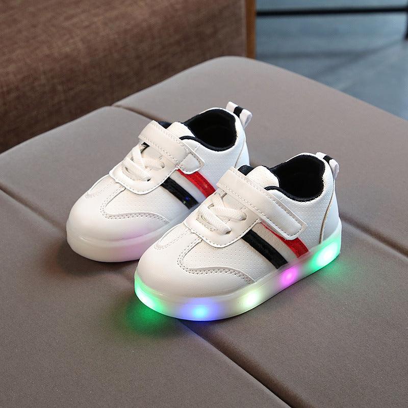 Kimmy White LED Sneakers Shoes - Hipster Collections