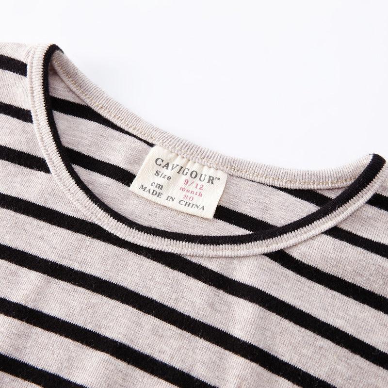 Fashion Striped Print Kids Baby Girls Clothes Cotton Long Sleeve T Shirts - Hipster Collections