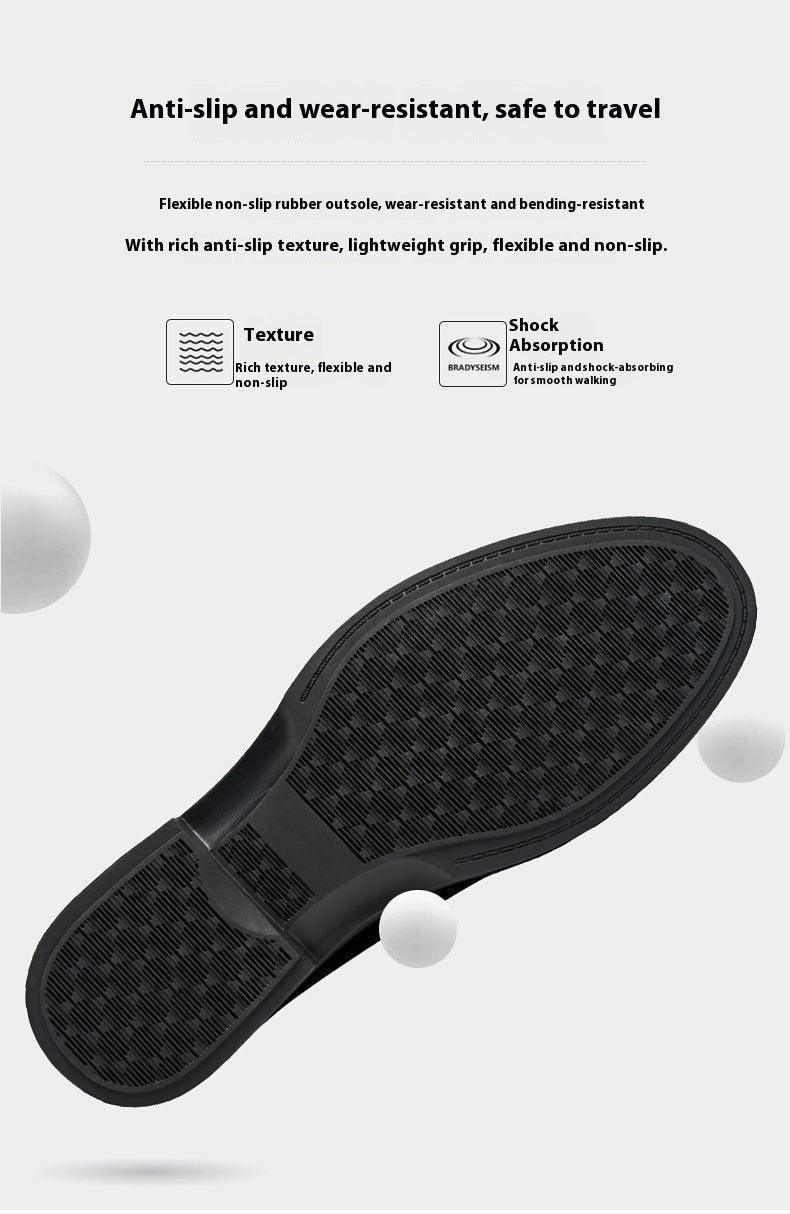 Men's Business Leather Shoes Men's Black Casual Genuine Cowhide Formal Wear Korean Fashion Shoes - Hipster Collections