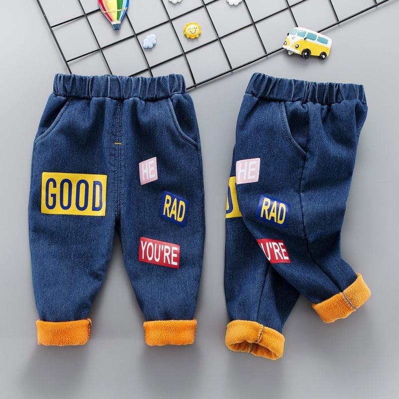 Baby winter plus velvet jeans - Hipster Collections