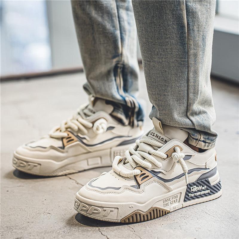 Men's Shoes Summer Versatile Platform Casual Flat Shoes Non-slip Youth Fashionable Sports Shoes - Hipster Collections