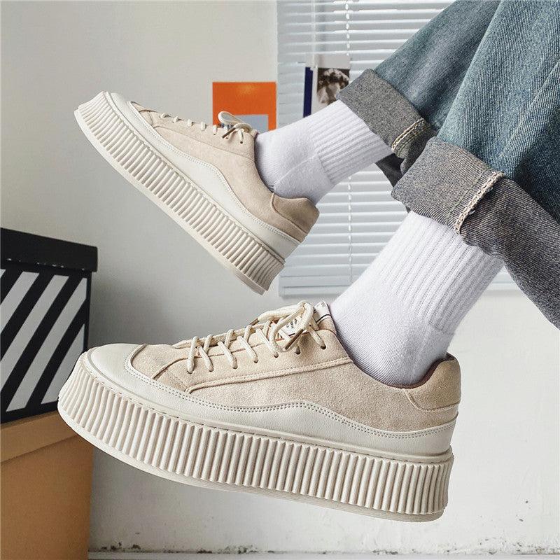 Hong Kong Style Thick Bottom Height Increasing Canvas Shoes - Hipster Collections