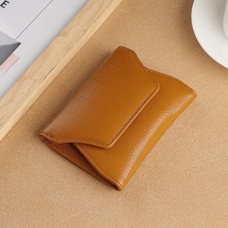 Japanese Coin Purse Cowhide Multi-functional Small Leather Card Holder - Hipster Collections