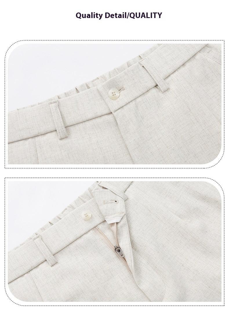 Men's Simple Solid Color Casual Cotton Linen Shorts - Hipster Collections
